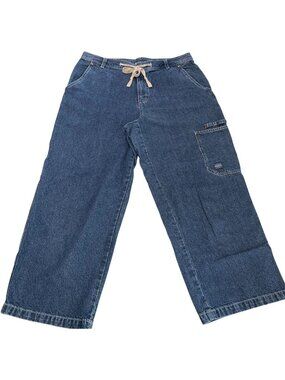 Vintage Y2K Crazy Horse by Liz Claiborne Crop Baggy Jeans 10 High Rise Festival
